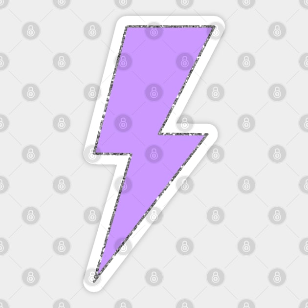 purple and glitter lightning bolt Sticker by gdm123